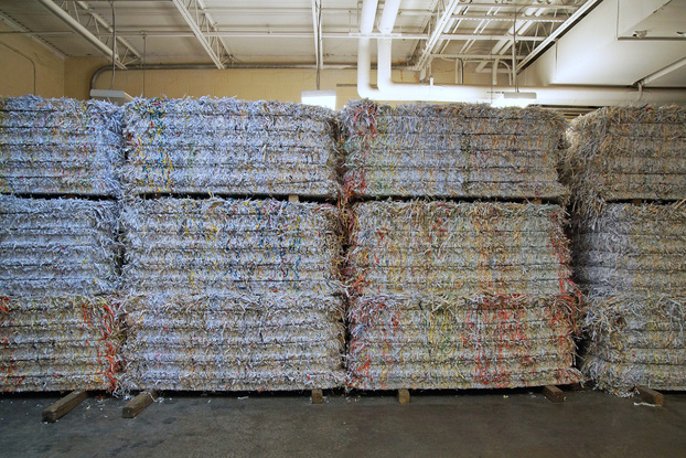Christie Lane Industries piles of shredded paper